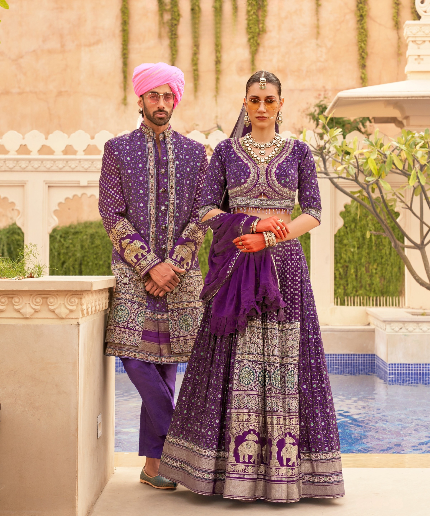 COUPLE SHERWANI & LEHENGA CHOLI